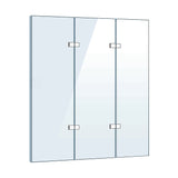 3 Fold Chrome Folding Bath Shower Screen Door Panel 1300mm x 1400mm
