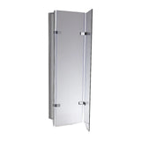 3 Fold Chrome Folding Bath Shower Screen Door Panel 1300mm x 1400mm
