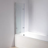 3 Fold Chrome Folding Bath Shower Screen Door Panel 1300mm x 1400mm