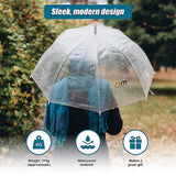 Canopies & Gazebos: 5x Clear Transparent Rain Walking Umbrella Parasol PVC Dome Wedding Party Favour