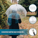 Canopies & Gazebos: 5x Clear Transparent Rain Walking Umbrella Parasol PVC Dome Wedding Party Favour