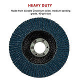 50x Pack Premium Zirconia Flap Disc Sanding Grinding 115mm 4.5" 40 Grit