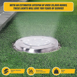 12x Solar Powered LED Buried Inground Recessed Light Garden Outdoor Deck Path