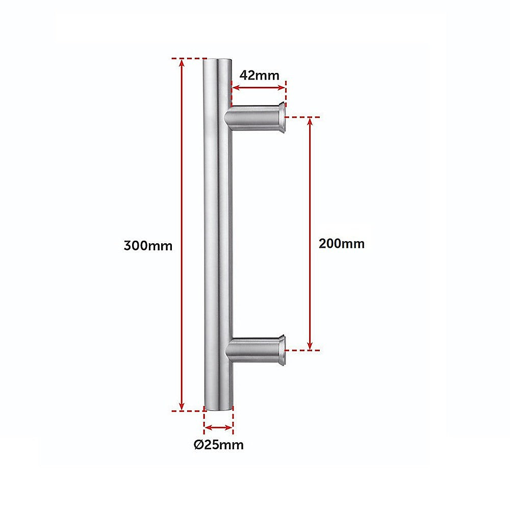 Door Hardware: Round 300mm Stainless Steel Push Pull Door Handle for Wood Glass