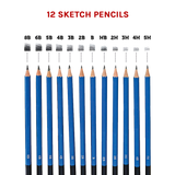 Arts & Crafts: Art Sketch Pencils Oil Drawing Colouring Graphite Charcoal Pencil Set 72pcs/set