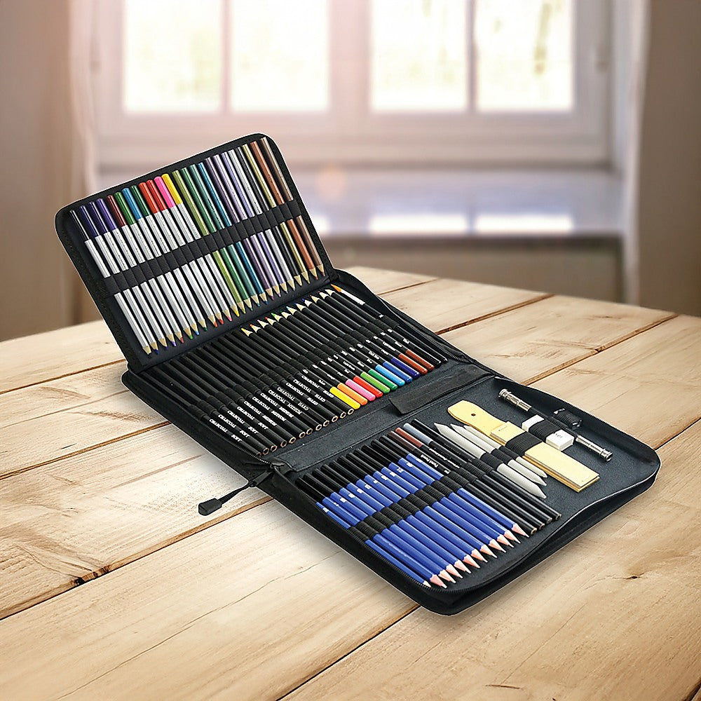 Arts & Crafts: Art Sketch Pencils Oil Drawing Colouring Graphite Charcoal Pencil Set 72pcs/set