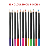 Arts & Crafts: Art Sketch Pencils Oil Drawing Colouring Graphite Charcoal Pencil Set 72pcs/set
