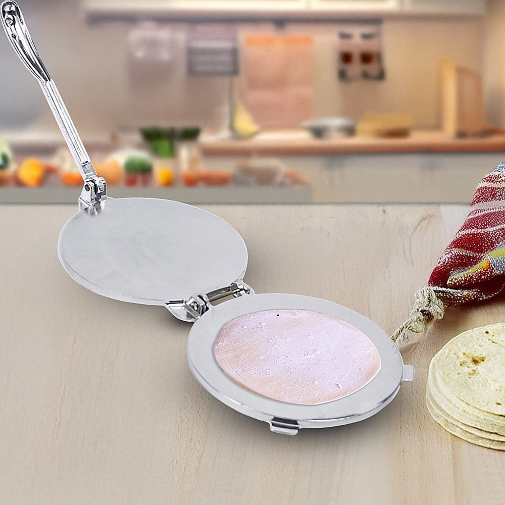 Kitchen Utensils: 20cm Premium Tortilla Press Flat Bread Maker Taco Roti Chapati Health Food Pastry