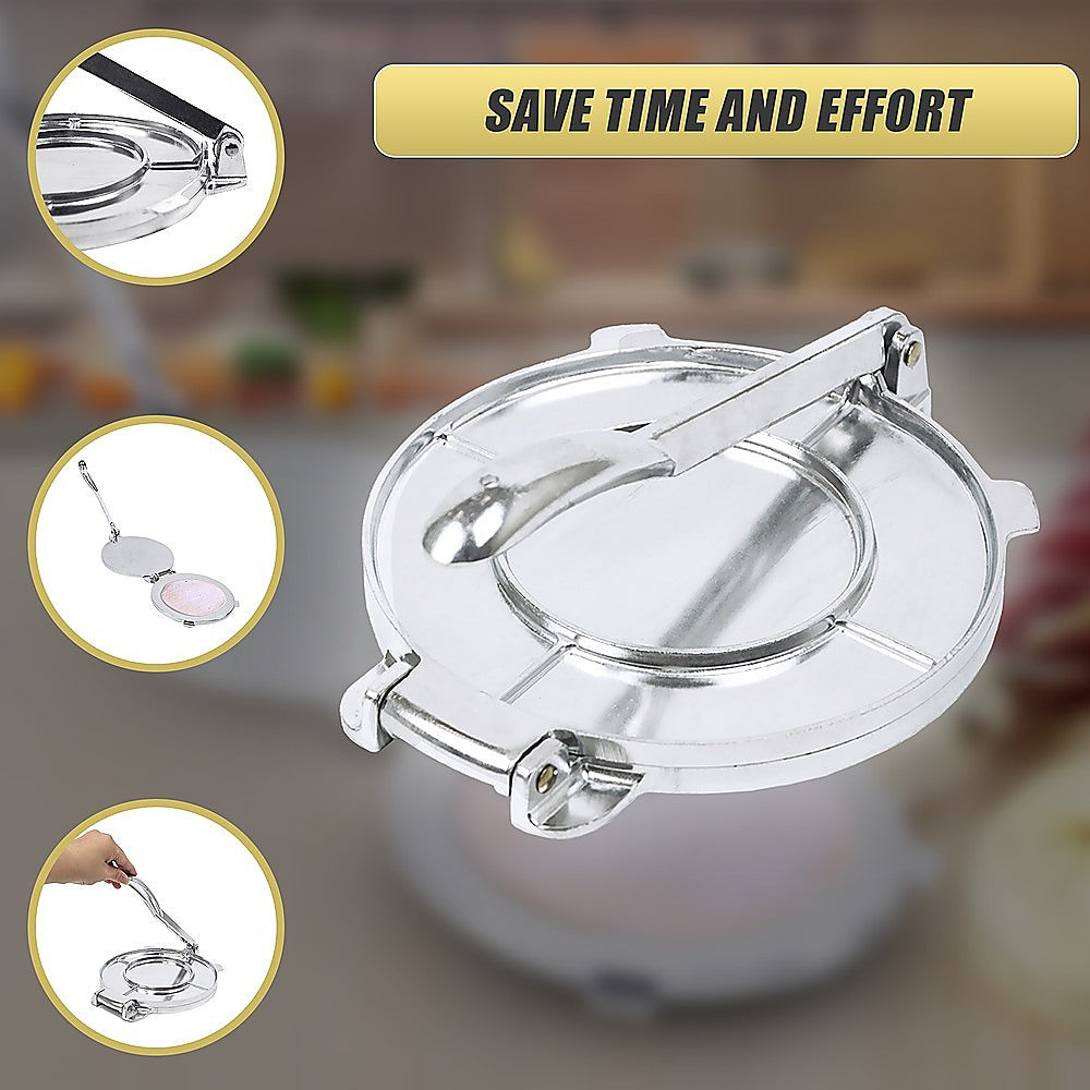 Kitchen Utensils: 20cm Premium Tortilla Press Flat Bread Maker Taco Roti Chapati Health Food Pastry