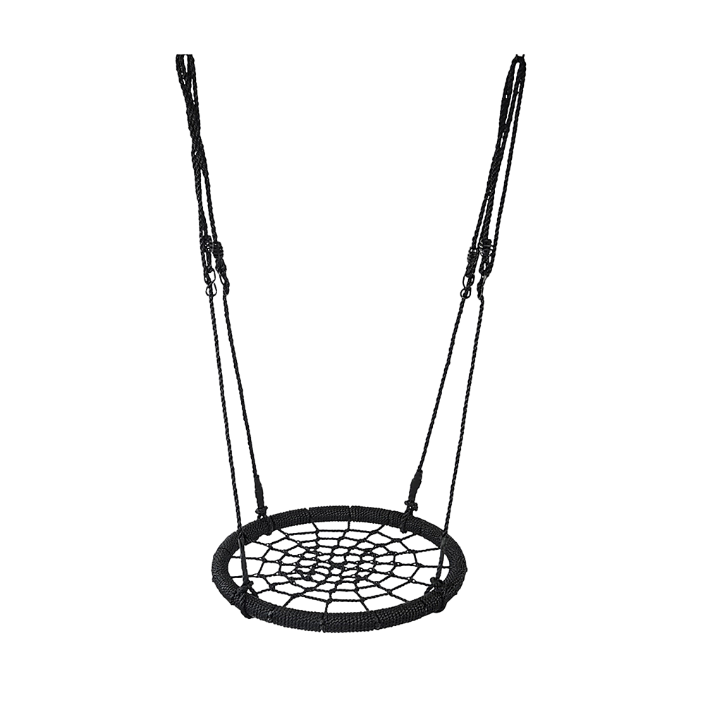 Activity Games: Kids Rope Swing Round Outdoor Birds Crows Nest Spider Web Swing Seat 65cm