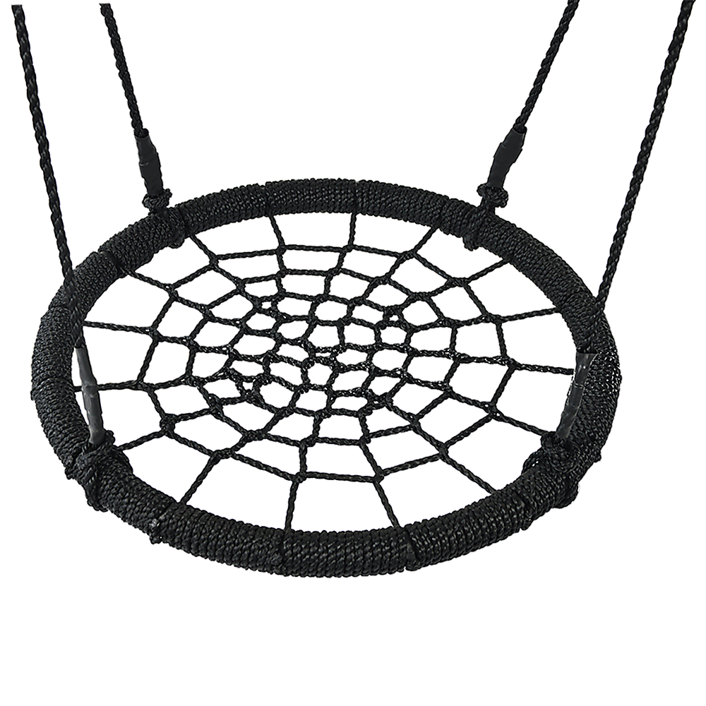 Activity Games: Kids Rope Swing Round Outdoor Birds Crows Nest Spider Web Swing Seat 65cm