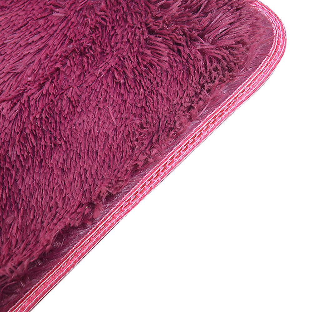 Floor Rugs: 200x140cm Floor Rugs Large Shaggy Rug Area Carpet Bedroom Living Room Mat - Burgundy