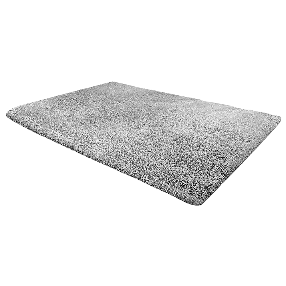 Floor Rugs: 230x160cm Floor Rugs Large Shaggy Rug Area Carpet Bedroom Living Room Mat - Grey