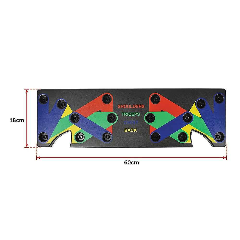 Gym Equipment & Accessories: 9 in 1 Push Up Board Yoga Bands Fitness Workout Train Gym Exercise Pushup Stand