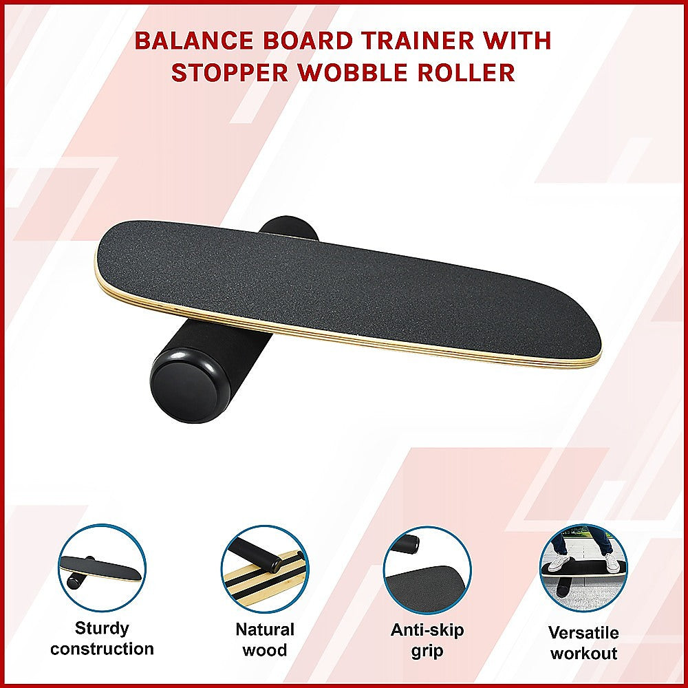 Yoga & Pilates: Balance Board Trainer with Stopper Wobble Roller