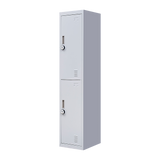 2-Door Vertical Locker for Office Gym Shed School Home Storage