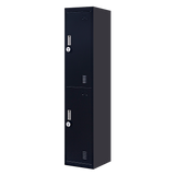 2-Door Vertical Locker for Office Gym Shed School Home Storage