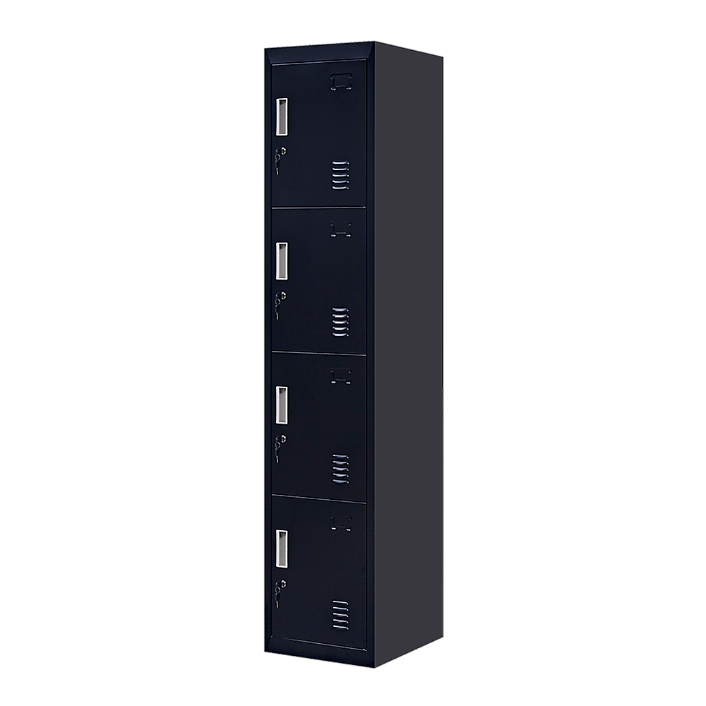 Storage Cabinets: 4-Door Vertical Locker for Office Gym Shed School Home Storage