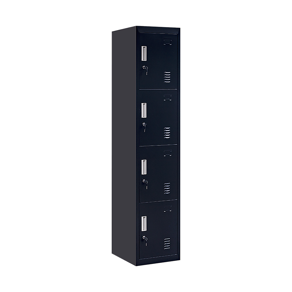 Storage Cabinets: 4-Door Vertical Locker for Office Gym Shed School Home Storage