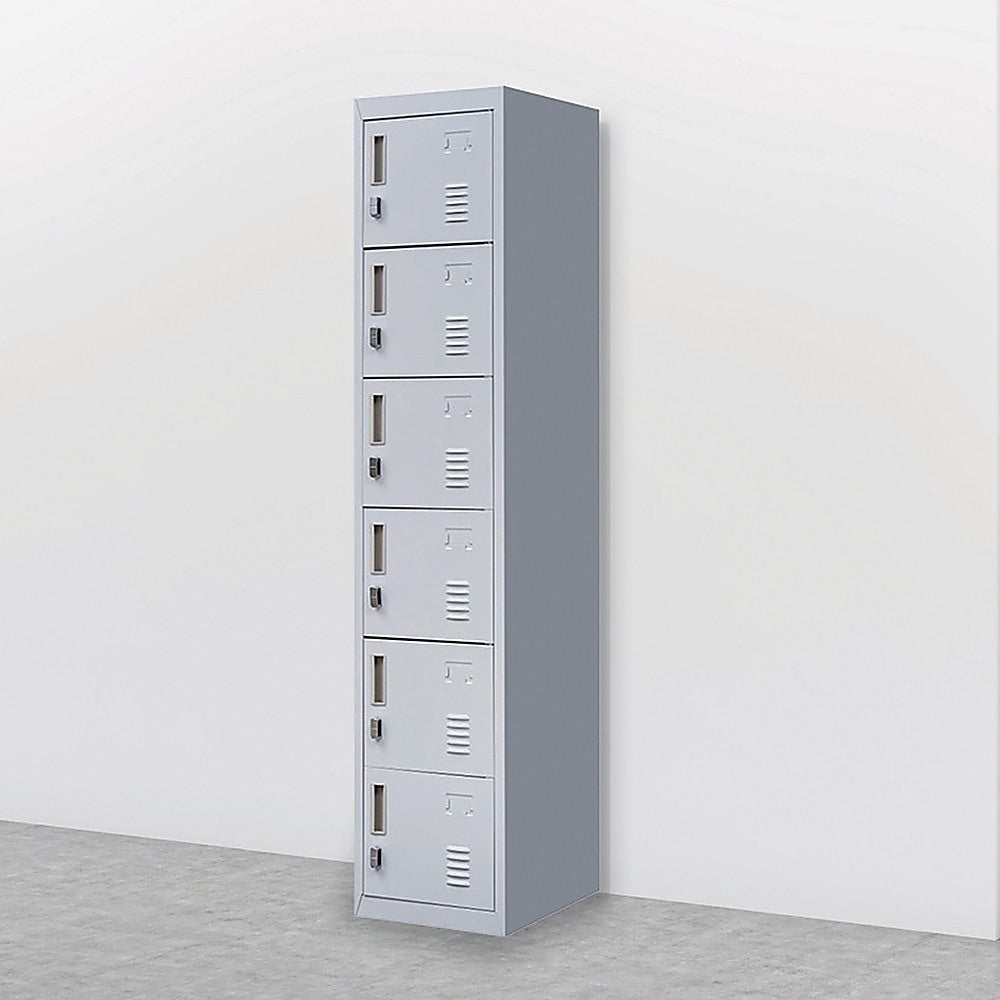 Storage Cabinets: 6-Door Locker for Office Gym Shed School Home Storage