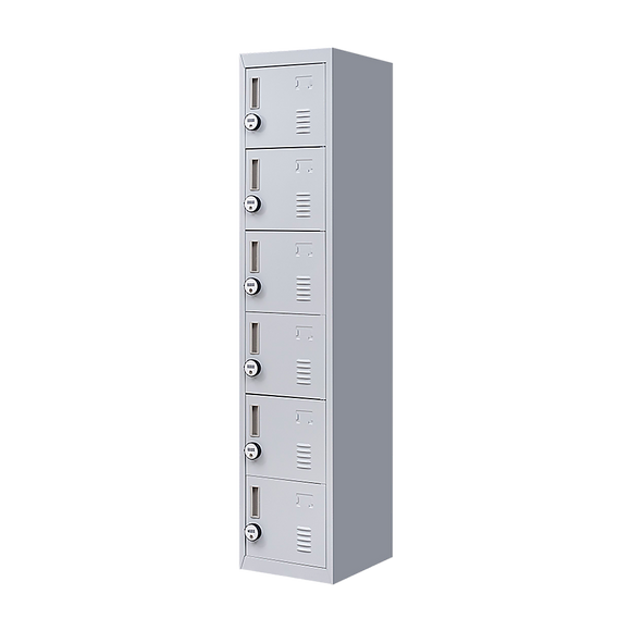 6-Door Locker for Office Gym Shed School Home Storage