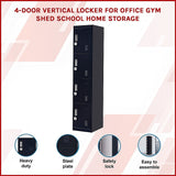 6-Door Locker for Office Gym Shed School Home Storage