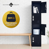 6-Door Locker for Office Gym Shed School Home Storage