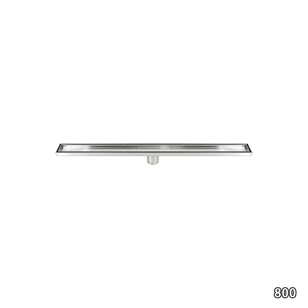 Kitchen & Bathroom DIY: 800mm Tile Insert Shower Bathroom Stainless Steel Grate Drain w/Centre outlet Floor Waste