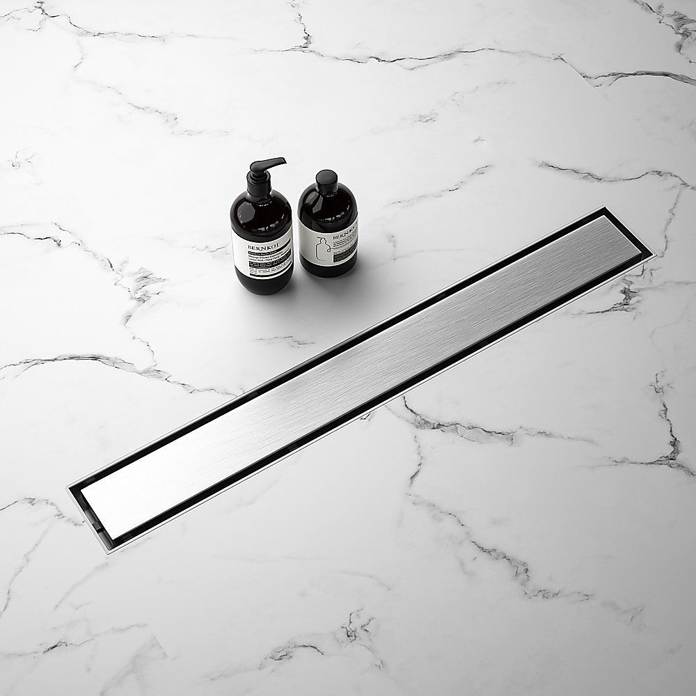 Kitchen & Bathroom DIY: 800mm Tile Insert Shower Bathroom Stainless Steel Grate Drain w/Centre outlet Floor Waste