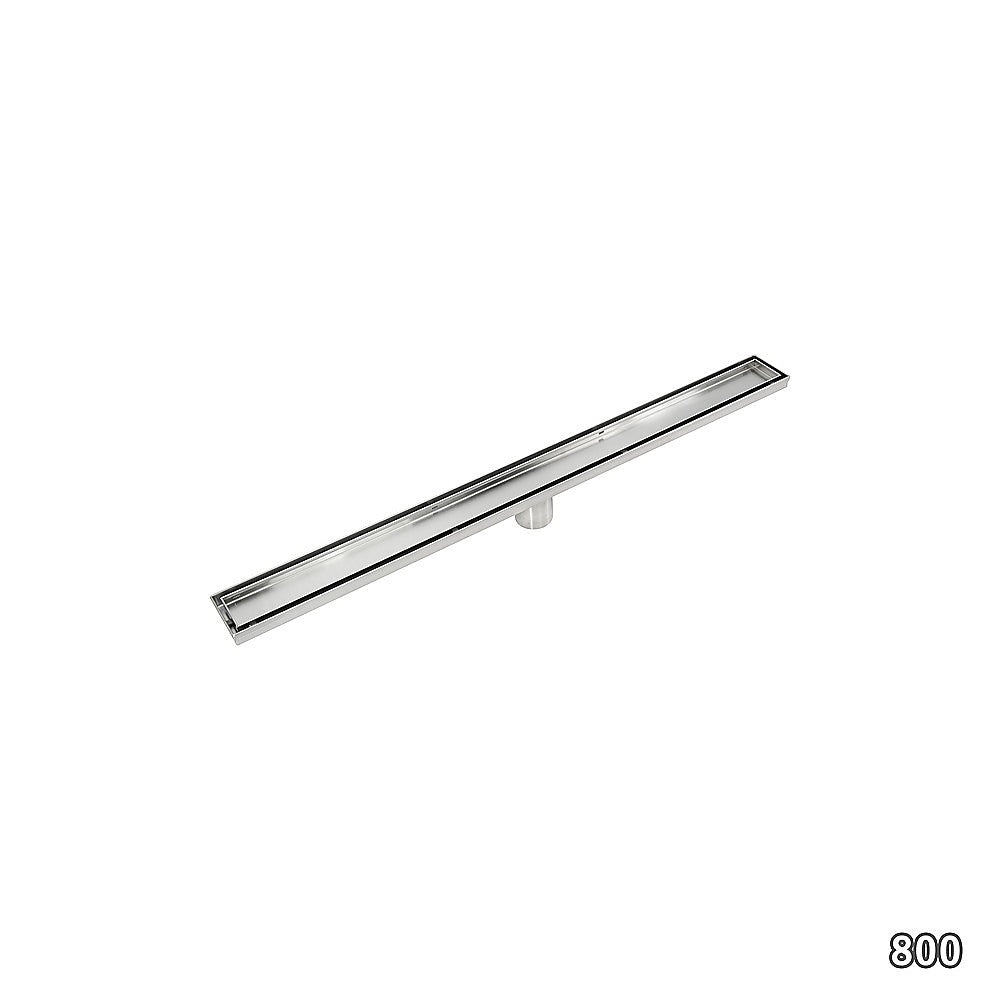 Kitchen & Bathroom DIY: 800mm Tile Insert Shower Bathroom Stainless Steel Grate Drain w/Centre outlet Floor Waste