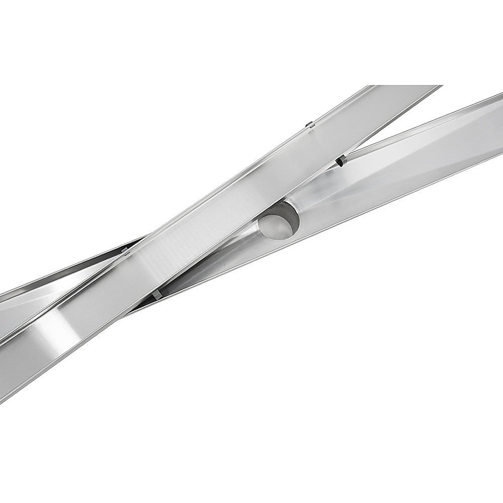 Kitchen & Bathroom DIY: 900mm Tile Insert Bathroom Shower Stainless Steel Grate Drain w/Centre outlet Floor Waste