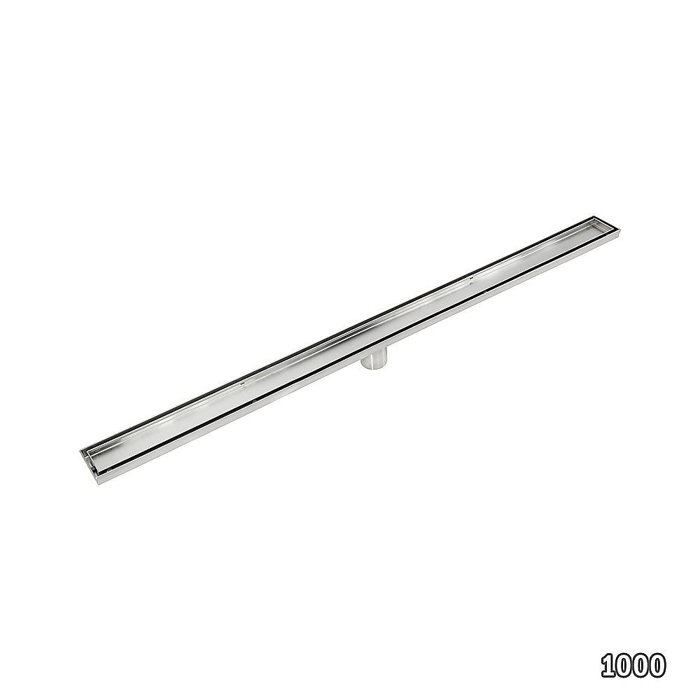 Kitchen & Bathroom DIY: 1000mm Tile Insert Bathroom Shower Stainless Steel Grate Drain w/Centre outlet Floor Waste