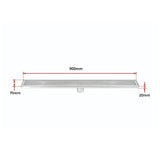 900mm Bathroom Shower Stainless Steel Grate Drain w/Centre outlet Floor Waste Square Pattern