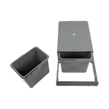 2x 15L Pull Out Trash Bin Dual Kitchen Garbage Waste Basket Cabinet Bin