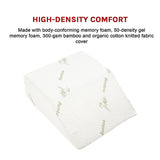 Wedge Elevation Pillow Cool Gel Memory Foam Leg Raiser Support Cushion