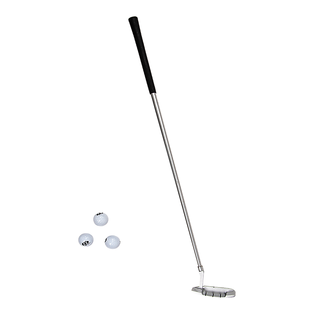 Golf Training Aids: Indoor Practice Putting Green 2.5m Mat Inclined Ball Return Fake Grass 2 Holes