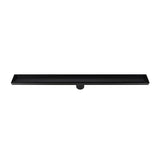 1200mm Tile Insert Bathroom Shower Black Grate Drain w/Centre outlet Floor Waste