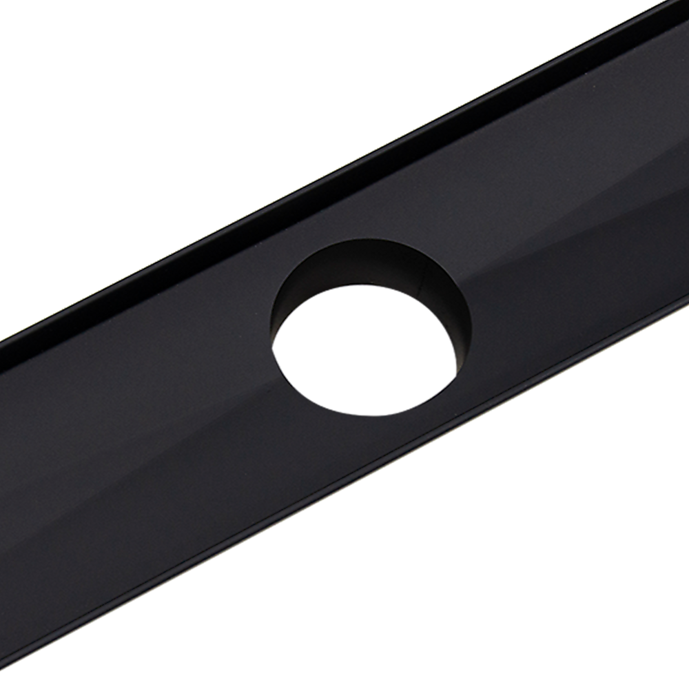 Kitchen & Bathroom DIY: 800mm Bathroom Shower Black Grate Drain w/Centre outlet Floor Waste