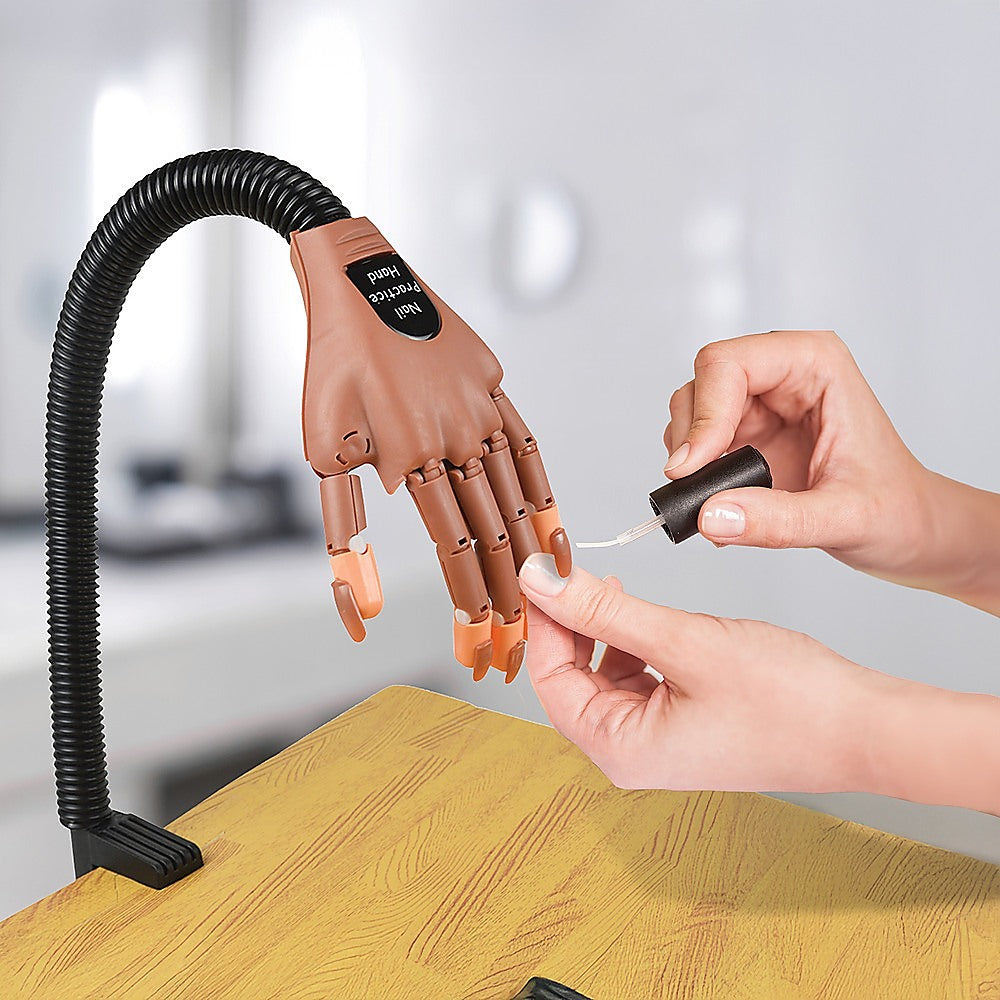Bath Additives: Practice Hand Model for Nail Art Training and Display Manicure with false nails