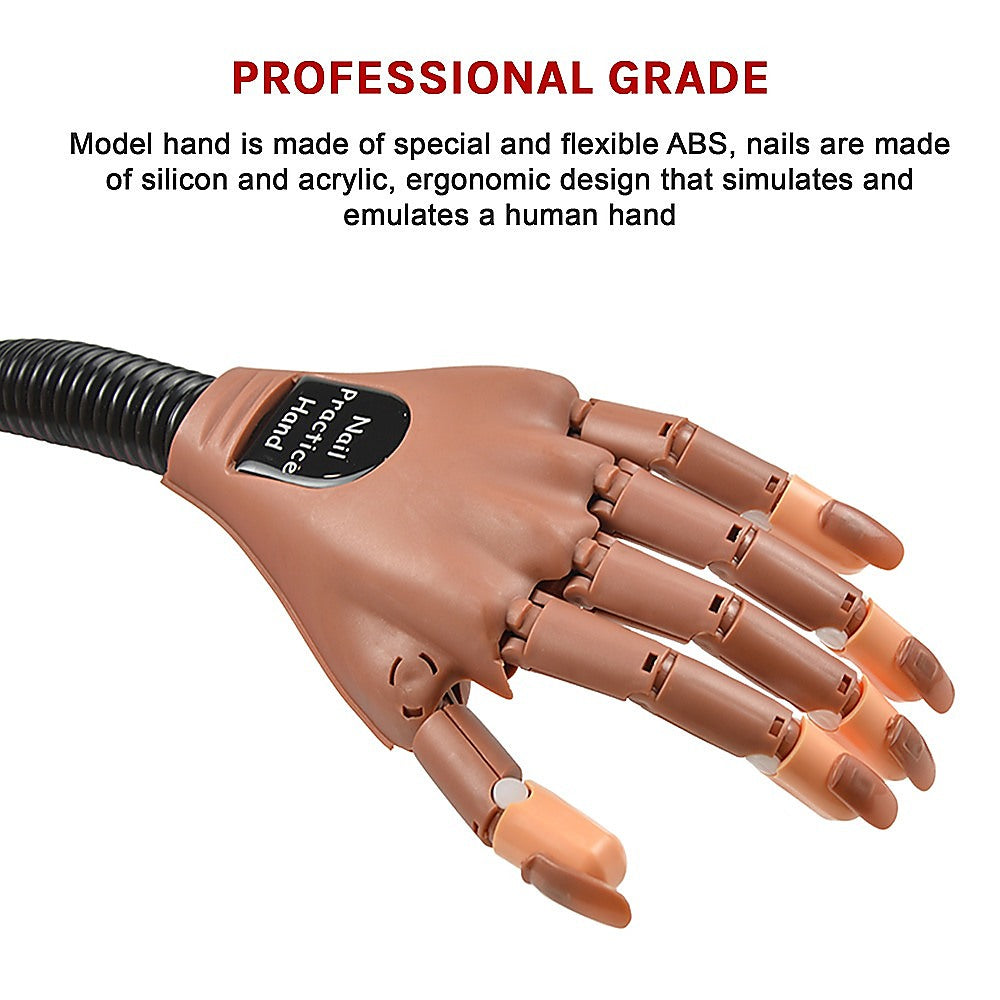 Bath Additives: Practice Hand Model for Nail Art Training and Display Manicure with false nails