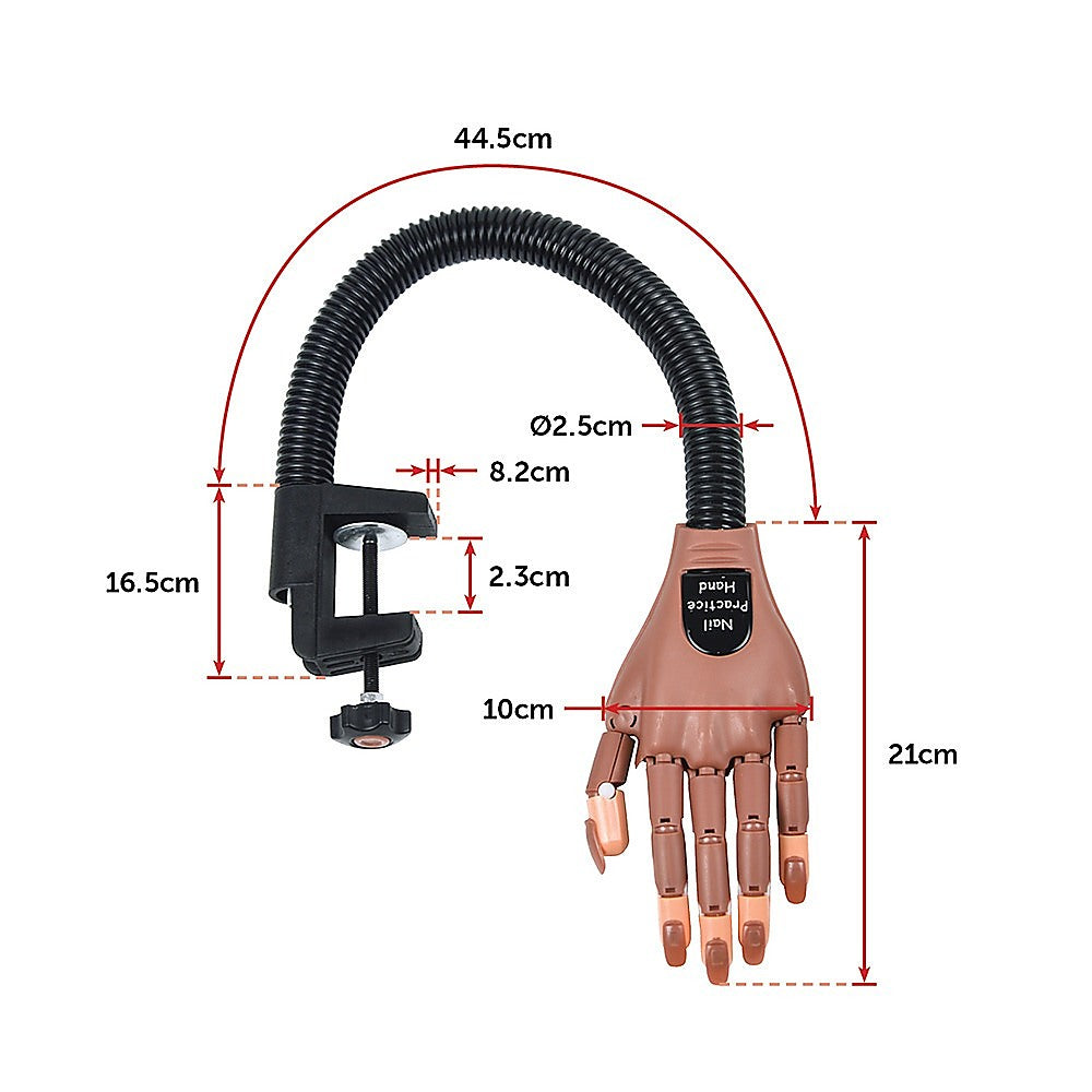 Bath Additives: Practice Hand Model for Nail Art Training and Display Manicure with false nails