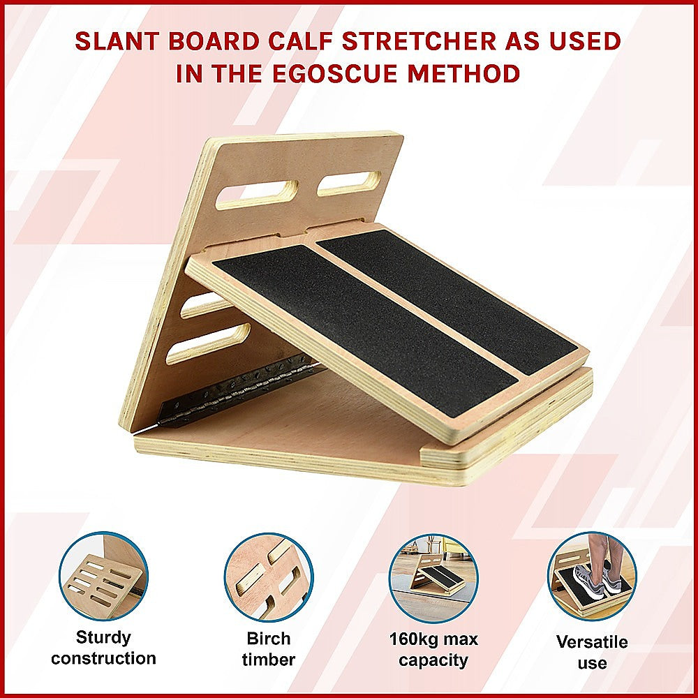 Yoga & Pilates: Slant Board Calf Stretcher Incline Stretch as Used in Egoscue Method