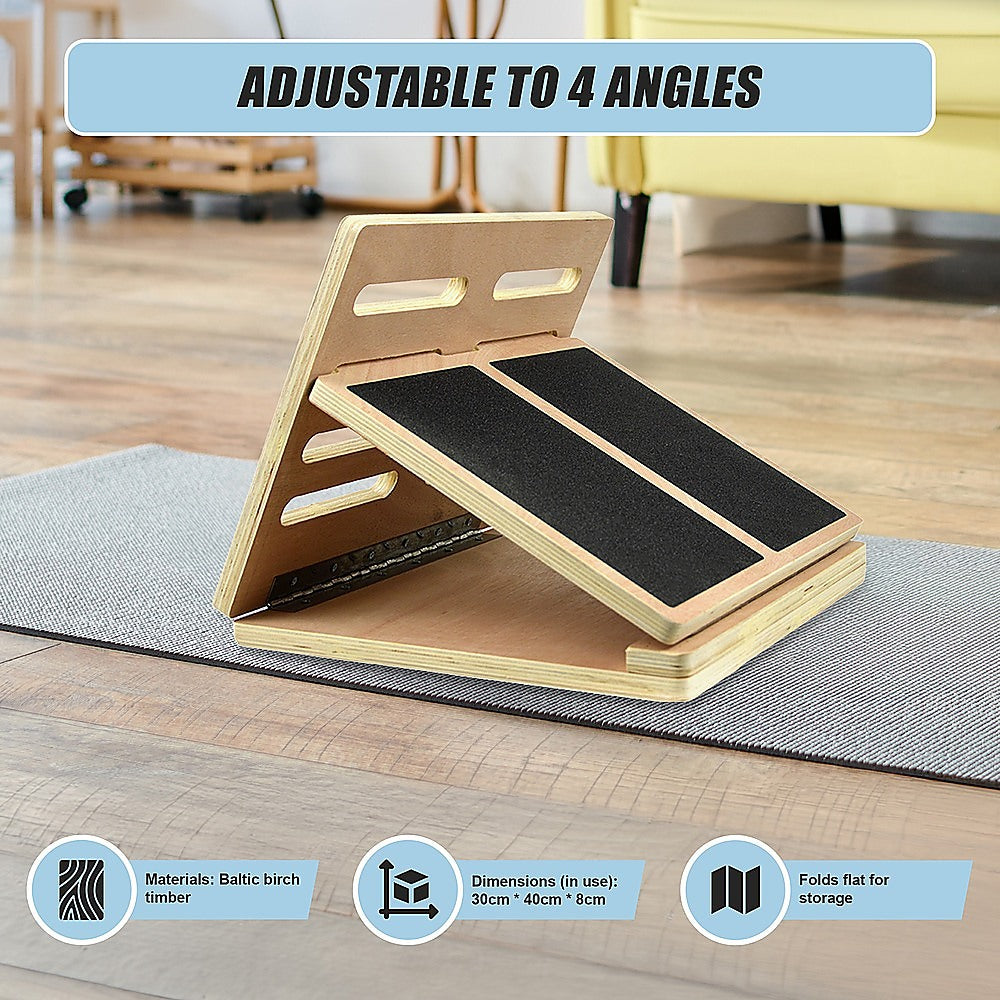 Yoga & Pilates: Slant Board Calf Stretcher Incline Stretch as Used in Egoscue Method
