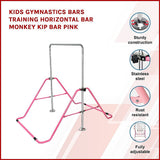 Gym Equipment & Accessories: Kids Gymnastics Bars Training Horizontal Bar Monkey Kip Bar Pink