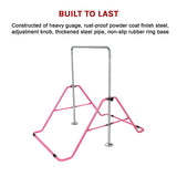 Gym Equipment & Accessories: Kids Gymnastics Bars Training Horizontal Bar Monkey Kip Bar Pink