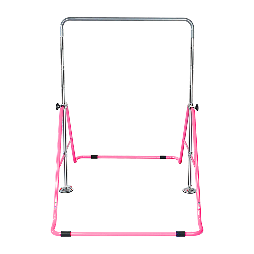 Gym Equipment & Accessories: Kids Gymnastics Bars Training Horizontal Bar Monkey Kip Bar Pink