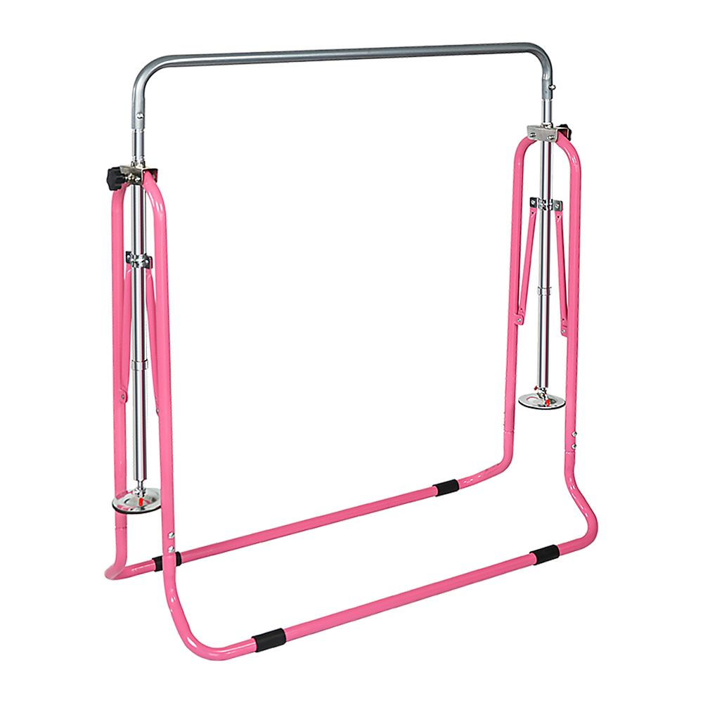 Gym Equipment & Accessories: Kids Gymnastics Bars Training Horizontal Bar Monkey Kip Bar Pink