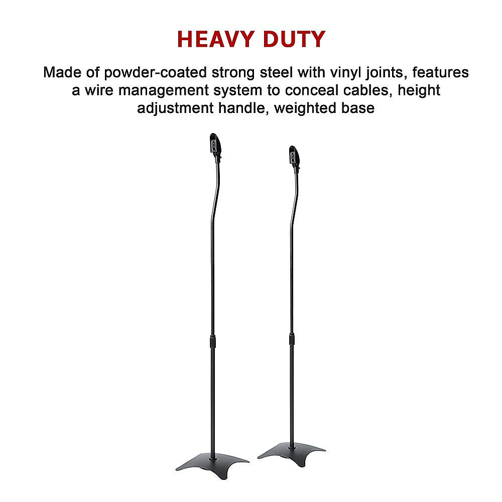 Speaker Accessories: 2pcs Speaker Stands Stand Rear Surround Sound Satellite Speakers Adjustable