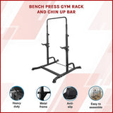 Gym Equipment & Accessories: Bench Press Gym Rack and Chin Up Bar