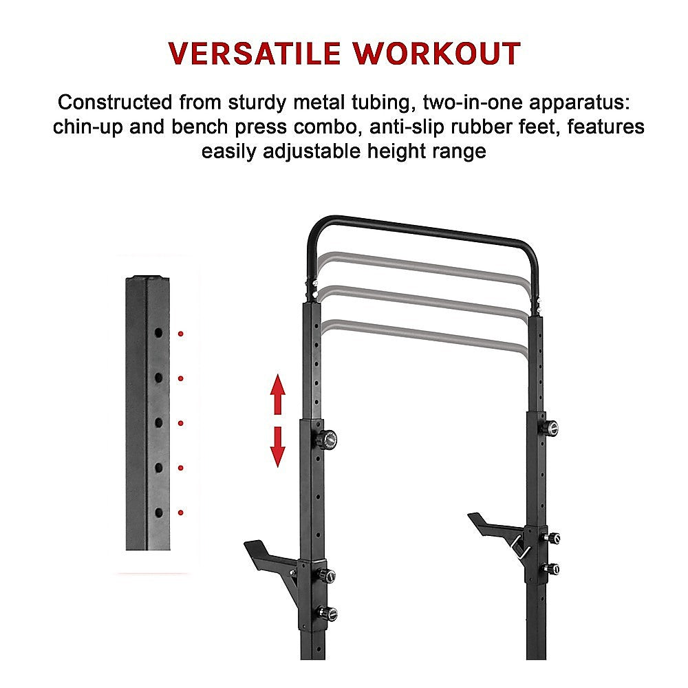 Gym Equipment & Accessories: Bench Press Gym Rack and Chin Up Bar